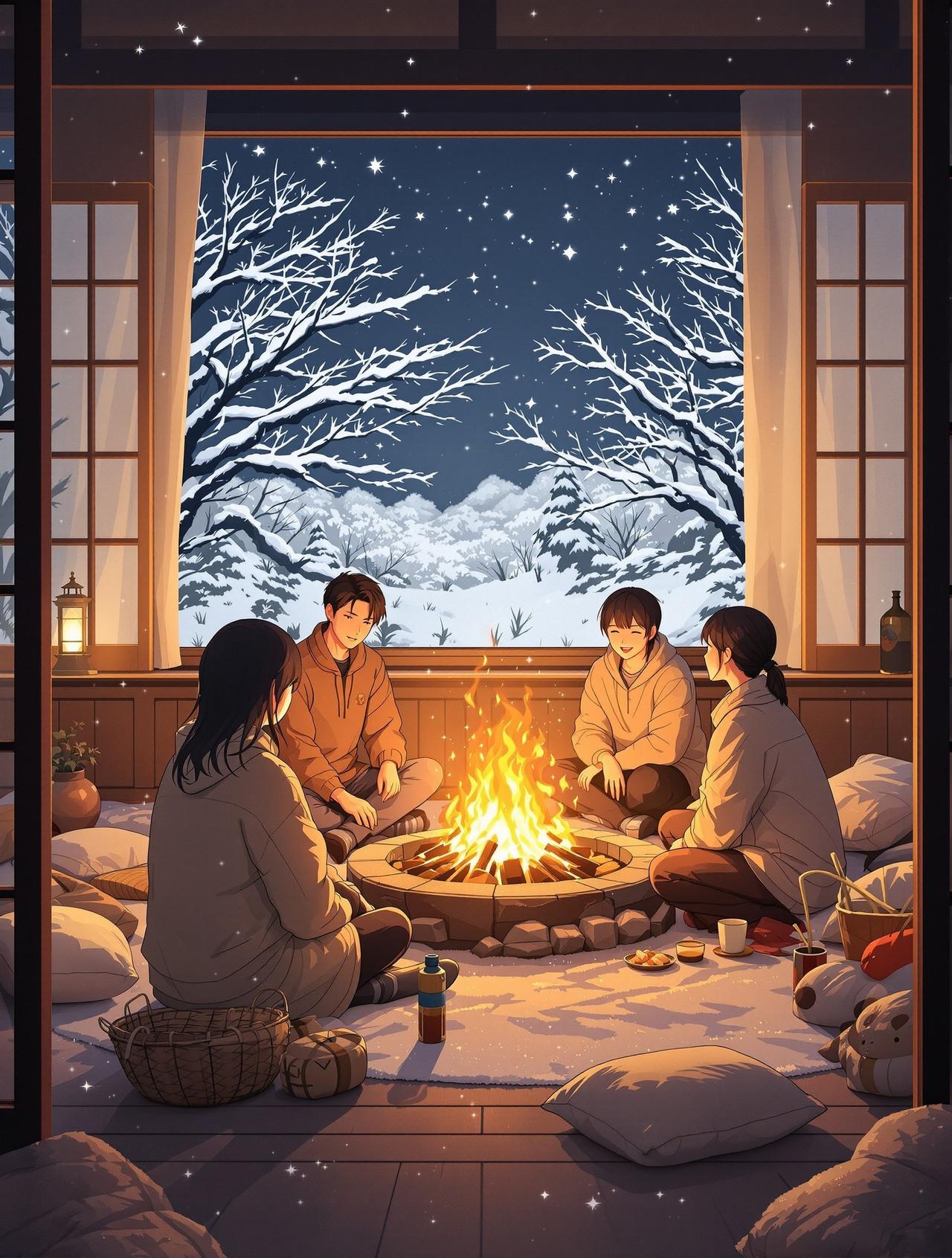 红果短剧 围炉夜话 - 冬夜温暖物语,友谊物语治愈短剧推荐